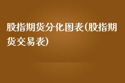 股指期货分化图表(股指期货交易表)_https://www.liuyiidc.com_期货知识_第1张