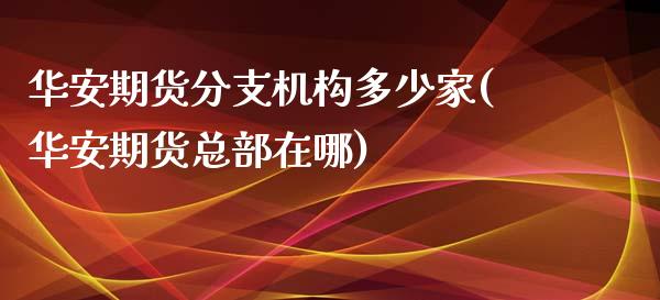 华安期货分支机构多少家(华安期货总部在哪)_https://www.liuyiidc.com_期货软件_第1张