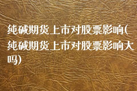 纯碱期货上市对股票影响(纯碱期货上市对股票影响大吗)_https://www.liuyiidc.com_基金理财_第1张