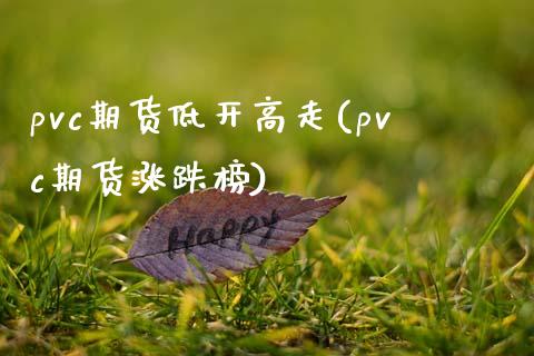 pvc期货低开高走(pvc期货涨跌榜)_https://www.liuyiidc.com_期货理财_第1张