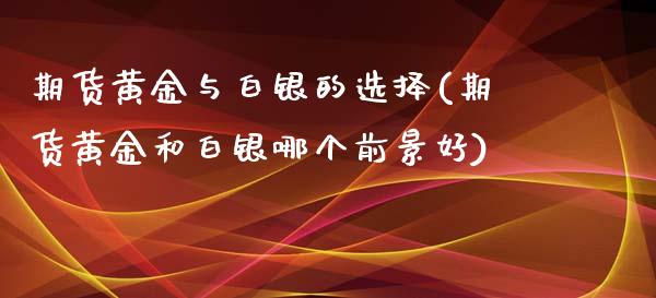 期货黄金与白银的选择(期货黄金和白银哪个前景好)_https://www.liuyiidc.com_期货知识_第1张