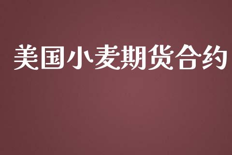 美国小麦期货合约