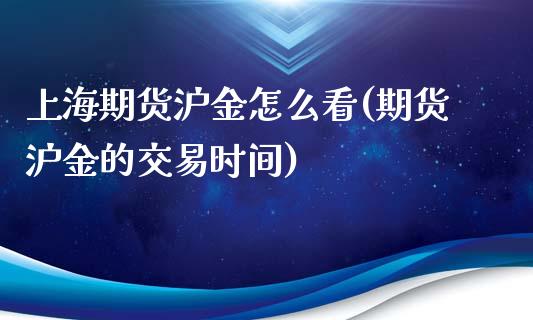 上海期货沪金怎么看(期货沪金的交易时间)_https://www.liuyiidc.com_纳指直播_第1张