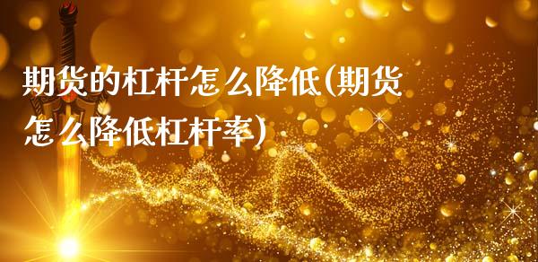 期货的杠杆怎么降低(期货怎么降低杠杆率)_https://www.liuyiidc.com_国际期货_第1张