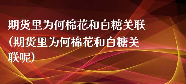 期货里为何棉花和白糖关联(期货里为何棉花和白糖关联呢)_https://www.liuyiidc.com_期货交易所_第1张