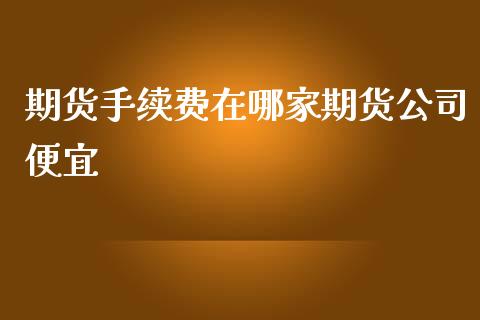 期货手续费在哪家期货便宜_https://www.liuyiidc.com_黄金期货_第1张