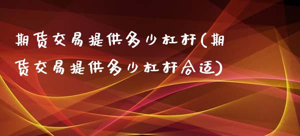 期货交易提供多少杠杆(期货交易提供多少杠杆合适)_https://www.liuyiidc.com_期货品种_第1张