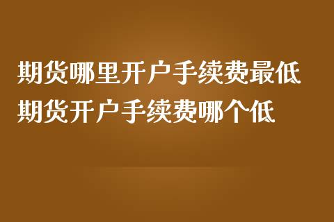 期货哪里手续费最低 期货手续费哪个低_https://www.liuyiidc.com_理财百科_第1张