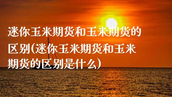 迷你玉米期货和玉米期货的区别(迷你玉米期货和玉米期货的区别是什么)_https://www.liuyiidc.com_期货品种_第1张