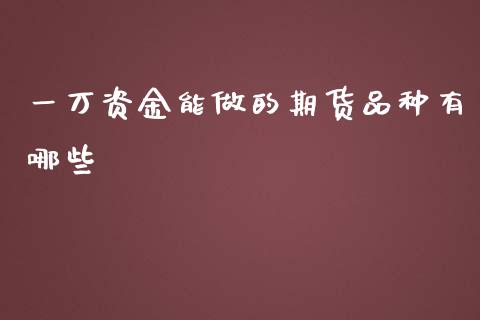 一万资金能做的期货品种有哪些_https://www.liuyiidc.com_财经要闻_第1张