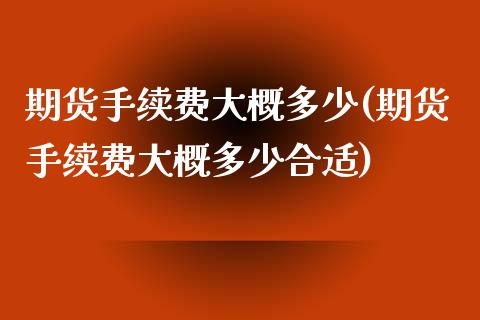 期货手续费大概多少(期货手续费大概多少合适)_https://www.liuyiidc.com_国际期货_第1张