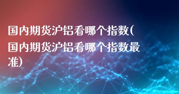 国内期货沪铝看哪个指数(国内期货沪铝看哪个指数最准)_https://www.liuyiidc.com_期货交易所_第1张