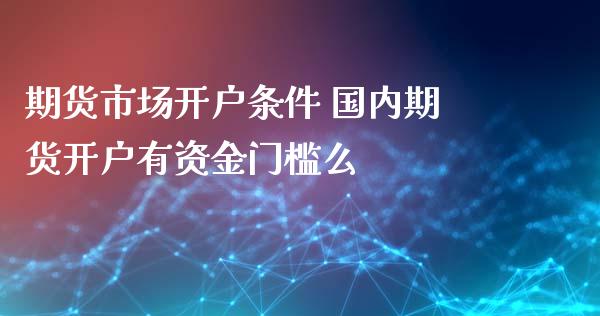 期货市场条件 国内期货有资金门槛么_https://www.liuyiidc.com_黄金期货_第1张