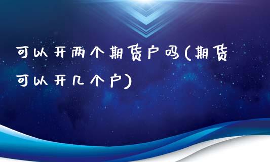 可以开两个期货户吗(期货可以开几个户)_https://www.liuyiidc.com_期货理财_第1张