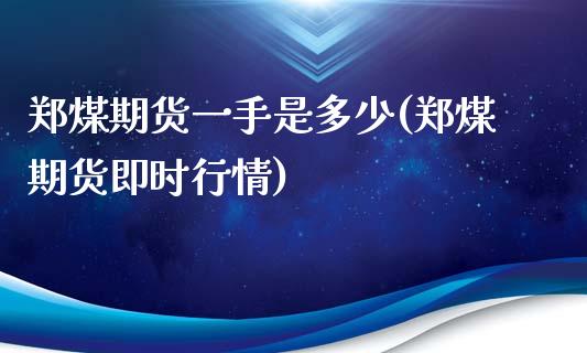 郑煤期货一手是多少(郑煤期货即时行情)_https://www.liuyiidc.com_恒生指数_第1张