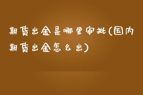 期货出金是哪里审批(国内期货出金怎么出)_https://www.liuyiidc.com_期货知识_第1张