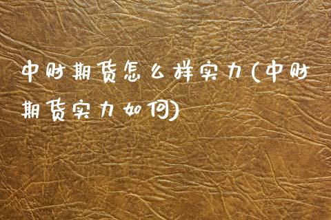 中财期货怎么样实力(中财期货实力如何)_https://www.liuyiidc.com_期货知识_第1张