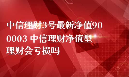 理财3号最新净值900003 理财净值型理财会损吗_https://www.liuyiidc.com_保险理财_第1张