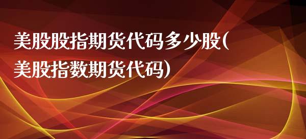 美股股指期货代码多少股(美股指数期货代码)_https://www.liuyiidc.com_期货品种_第1张