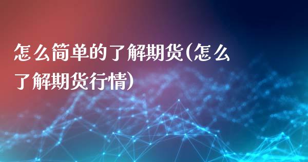 怎么简单的了解期货(怎么了解期货行情)_https://www.liuyiidc.com_国际期货_第1张