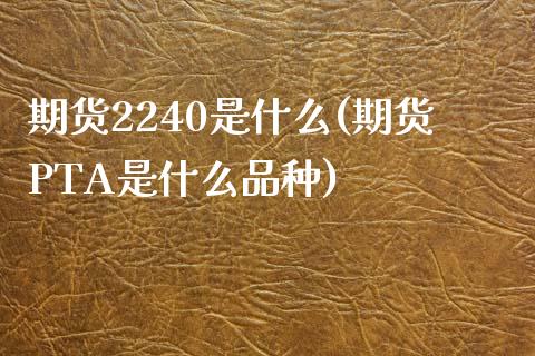 期货2240是什么(期货PTA是什么品种)_https://www.liuyiidc.com_期货理财_第1张