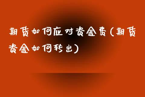 期货如何应对资金费(期货资金如何转出)_https://www.liuyiidc.com_期货理财_第1张