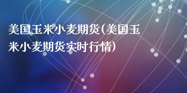 美国玉米小麦期货(美国玉米小麦期货实时行情)_https://www.liuyiidc.com_股票理财_第1张