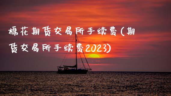 棉花期货交易所手续费(期货交易所手续费2023)_https://www.liuyiidc.com_期货直播_第1张