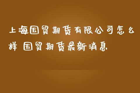 上海国贸期货有限怎么样 国贸期货最新_https://www.liuyiidc.com_期货理财_第1张