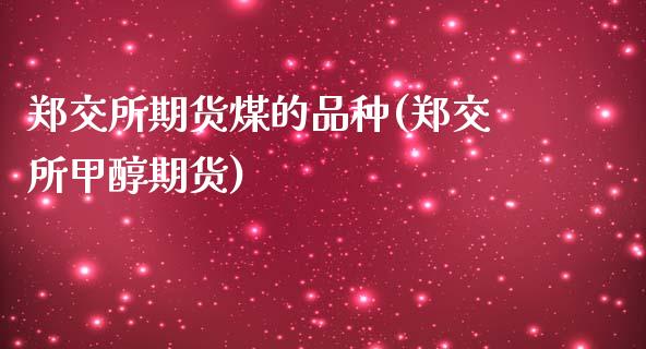 郑交所期货煤的品种(郑交所甲醇期货)_https://www.liuyiidc.com_期货知识_第1张