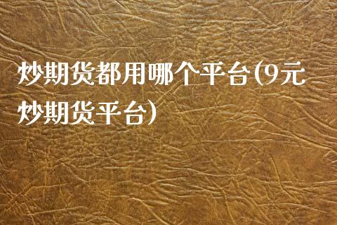 炒期货都用哪个平台(9元炒期货平台)_https://www.liuyiidc.com_期货理财_第1张