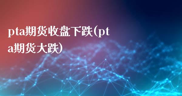 pta期货收盘下跌(pta期货大跌)_https://www.liuyiidc.com_期货品种_第1张