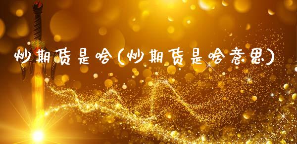 炒期货是啥(炒期货是啥意思)_https://www.liuyiidc.com_国际期货_第1张