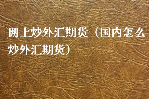 网上炒外汇期货（国内怎么炒外汇期货）_https://www.liuyiidc.com_恒生指数_第1张