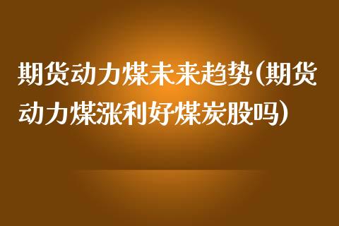 期货动力煤未来趋势(期货动力煤涨利好煤炭股吗)_https://www.liuyiidc.com_期货品种_第1张