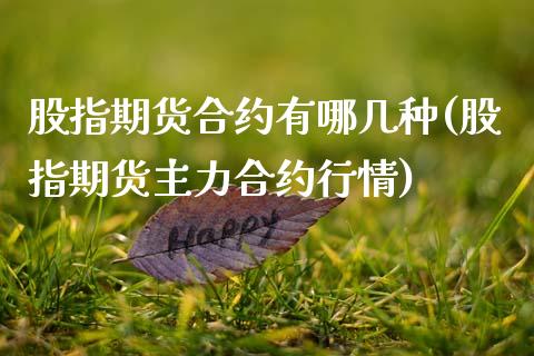 股指期货合约有哪几种(股指期货主力合约行情)_https://www.liuyiidc.com_期货品种_第1张