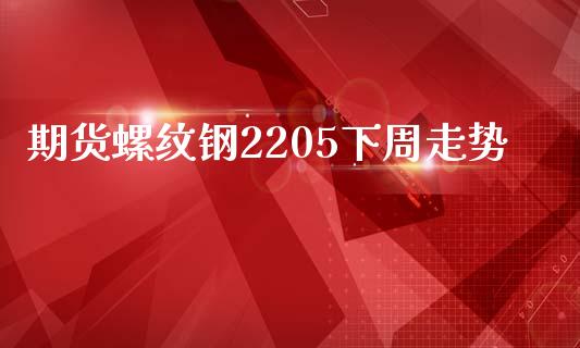 期货螺纹钢2205下周走势_https://www.liuyiidc.com_期货交易所_第1张