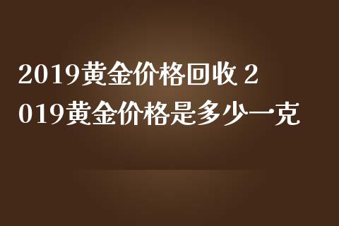 2019黄金 2019黄金是多少一克_https://www.liuyiidc.com_黄金期货_第1张