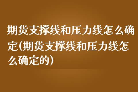 期货支撑线和压力线怎么确定(期货支撑线和压力线怎么确定的)_https://www.liuyiidc.com_期货软件_第1张