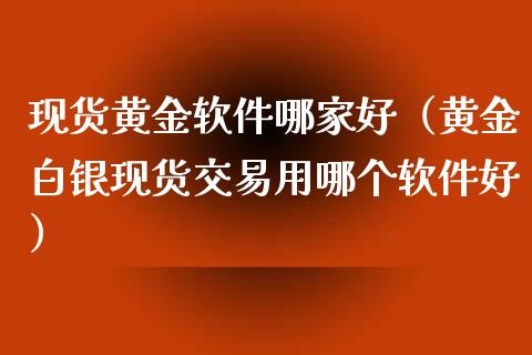 黄金哪家好（黄金白银交易用哪个好）_https://www.liuyiidc.com_黄金期货_第1张