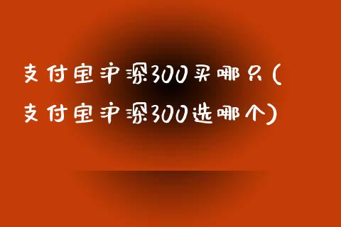 支付宝沪深300买哪只(支付宝沪深300选哪个)_https://www.liuyiidc.com_国际期货_第1张