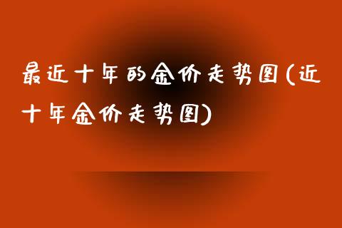 最近十年的金价走势图(近十年金价走势图)_https://www.liuyiidc.com_恒生指数_第1张