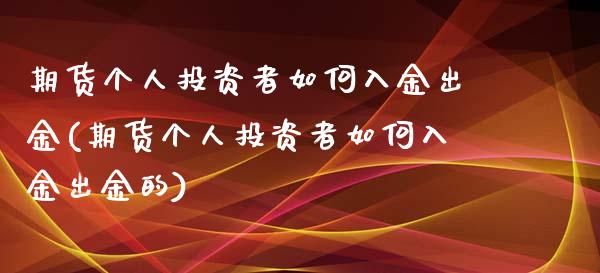 期货个人投资者如何入金出金(期货个人投资者如何入金出金的)_https://www.liuyiidc.com_期货品种_第1张