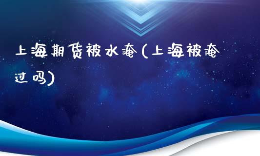 上海期货被水淹(上海被淹过吗)_https://www.liuyiidc.com_期货交易所_第1张