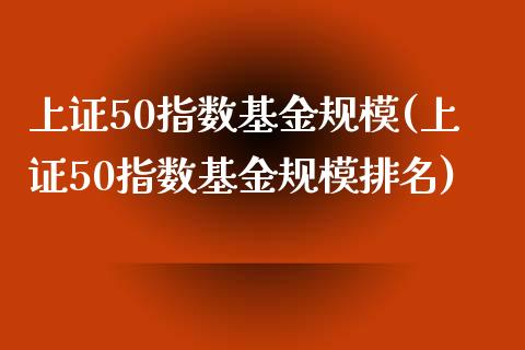 上证50指数基金规模(上证50指数基金规模排名)_https://www.liuyiidc.com_期货知识_第1张