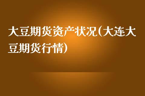 大豆期货资产状况(大连大豆期货行情)