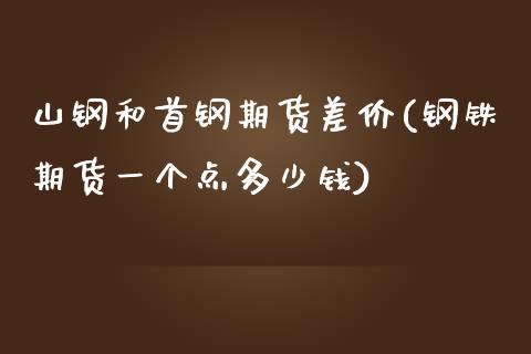 山钢和首钢期货差价(钢铁期货一个点多少钱)_https://www.liuyiidc.com_国际期货_第1张