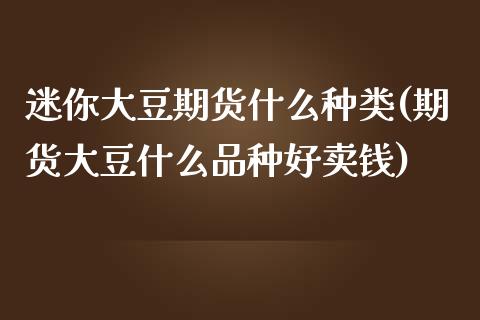 迷你大豆期货什么种类(期货大豆什么品种好卖钱)_https://www.liuyiidc.com_期货理财_第1张