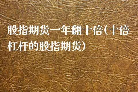 股指期货一年翻十倍(十倍杠杆的股指期货)_https://www.liuyiidc.com_恒生指数_第1张