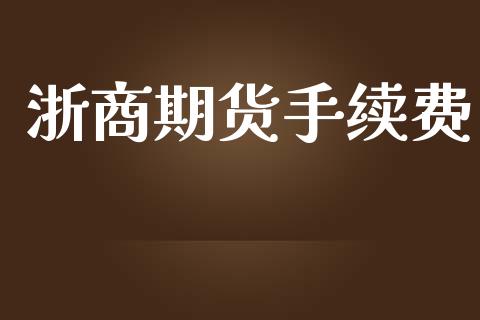 浙商期货手续费_https://www.liuyiidc.com_原油直播室_第1张